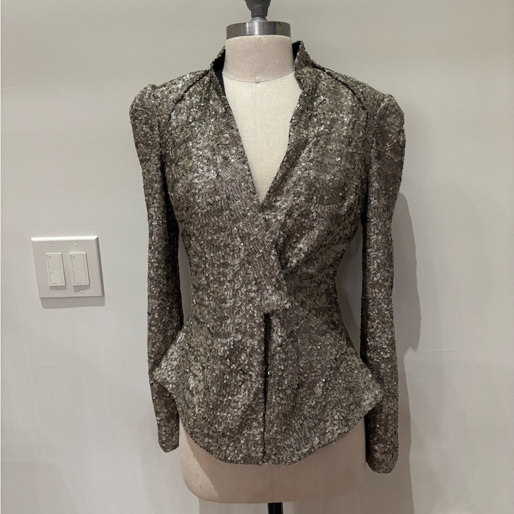 Zac Posen Gold Sequin Blazer, SZ 6